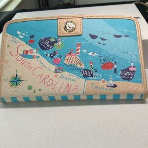 Spartina 449 Cream Wallet with Gold Accents